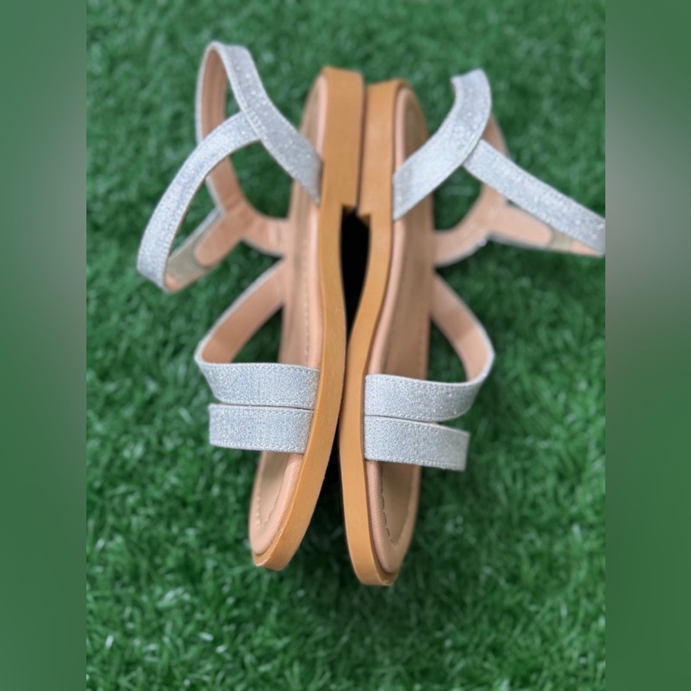 Pandaninjia Silver Kids Sandals Size 13 - Picture 4 of 5
